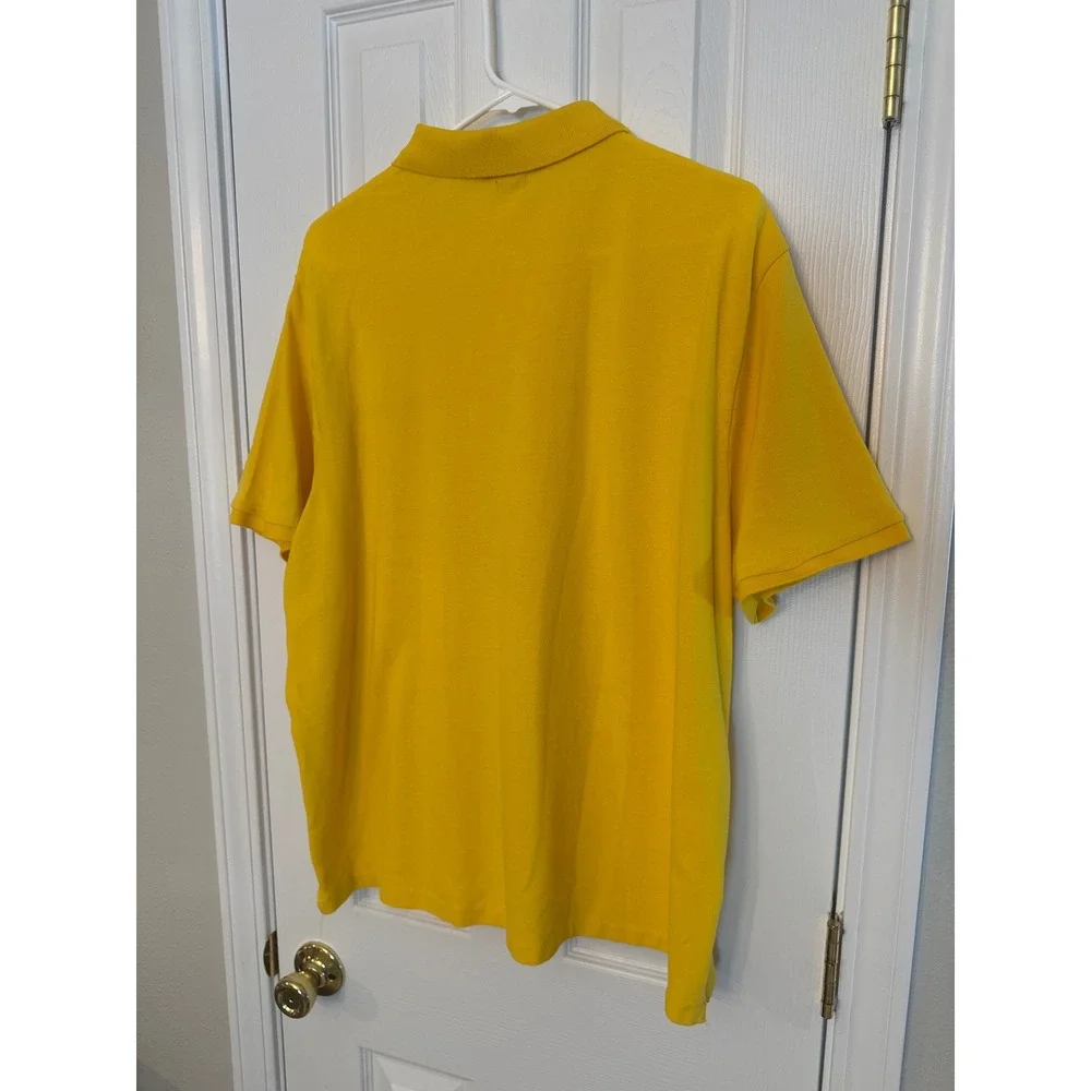 Polo Ralph Lauren Mens XL Yellow Classic Fit Short Sleeve Pique Polo Shirt
